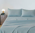 Vintage Washed Microfibre Sheet Set (Blue, Queen)