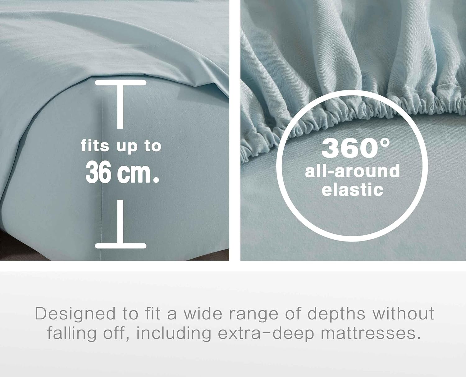 Vintage Washed Microfibre Sheet Set (Blue, Queen)