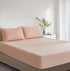 100% Vintage Washed Cotton Fitted Sheet Combo Set – 100% Natural Cotton, Ultra Soft & Breathable – Includes Fitted Sheet & Pillowcases – Machine Washable (Pink, King)