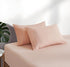 100% Vintage Washed Cotton Fitted Sheet Combo Set – 100% Natural Cotton, Ultra Soft & Breathable – Includes Fitted Sheet & Pillowcases – Machine Washable (Pink, King)