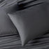 100% Cotton Vintage Washed Bed Quilt Cover Set - Charcoal - King Size