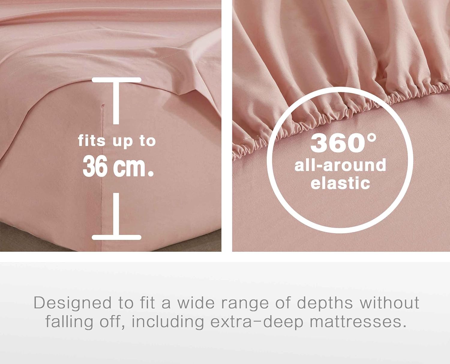Vintage Washed Microfibre Sheet Set (Pink, King)