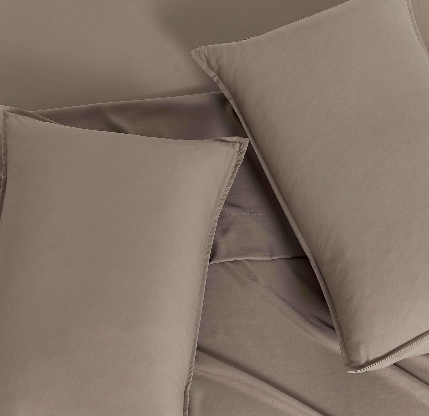 Vintage Washed Microfibre Sheet Set (Truffle, King)