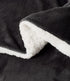 Teddy Sherpa Twin-Pack European Pillowcases - Soft Reversible Velvet & Sherpa Cushion Covers - Machine Washable with Zipper Closure -  65x65cm - Charcoal