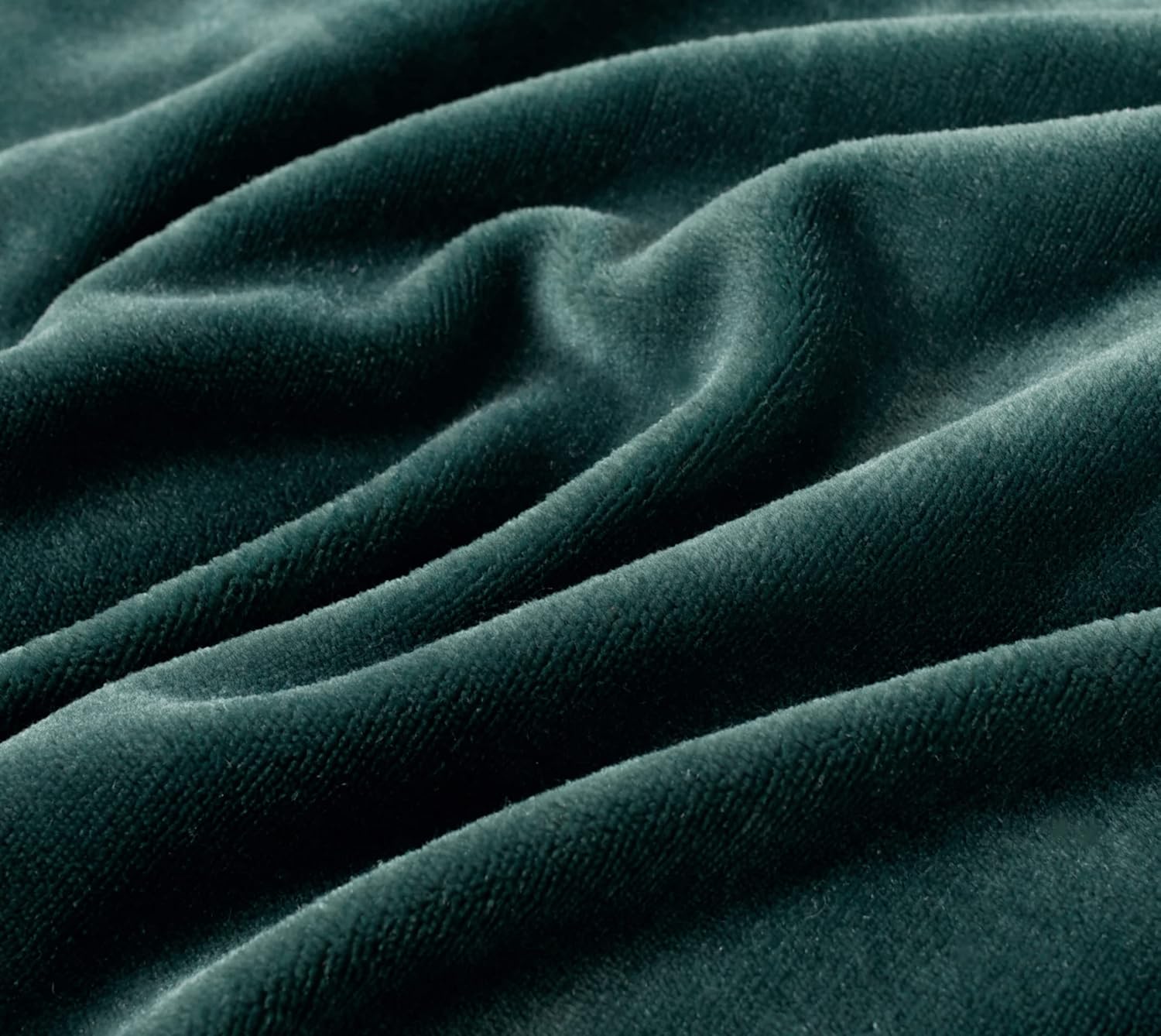 Teddy Sherpa Twin-Pack European Pillowcases - Soft Reversible Velvet & Sherpa Cushion Covers - Machine Washable with Zipper Closure -  65x65cm - Emerald Green