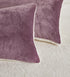 Teddy Sherpa Twin-Pack European Pillowcases - Soft Reversible Velvet & Sherpa Cushion Covers - Machine Washable with Zipper Closure -  65x65cm - Mauve