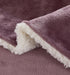 Teddy Sherpa Twin-Pack European Pillowcases - Soft Reversible Velvet & Sherpa Cushion Covers - Machine Washable with Zipper Closure -  65x65cm - Mauve