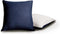 Teddy Sherpa Twin-Pack European Pillowcases - Soft Reversible Velvet & Sherpa Cushion Covers - Machine Washable with Zipper Closure -  65x65cm - Navy Blue