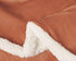 Teddy Sherpa Twin-Pack European Pillowcases - Soft Reversible Velvet & Sherpa Cushion Covers - Machine Washable with Zipper Closure -  65x65cm - Terracotta