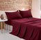 Vintage Washed Microfibre Sheet Set (Burgundy, King Single)