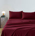 Vintage Washed Microfibre Sheet Set (Burgundy, King Single)