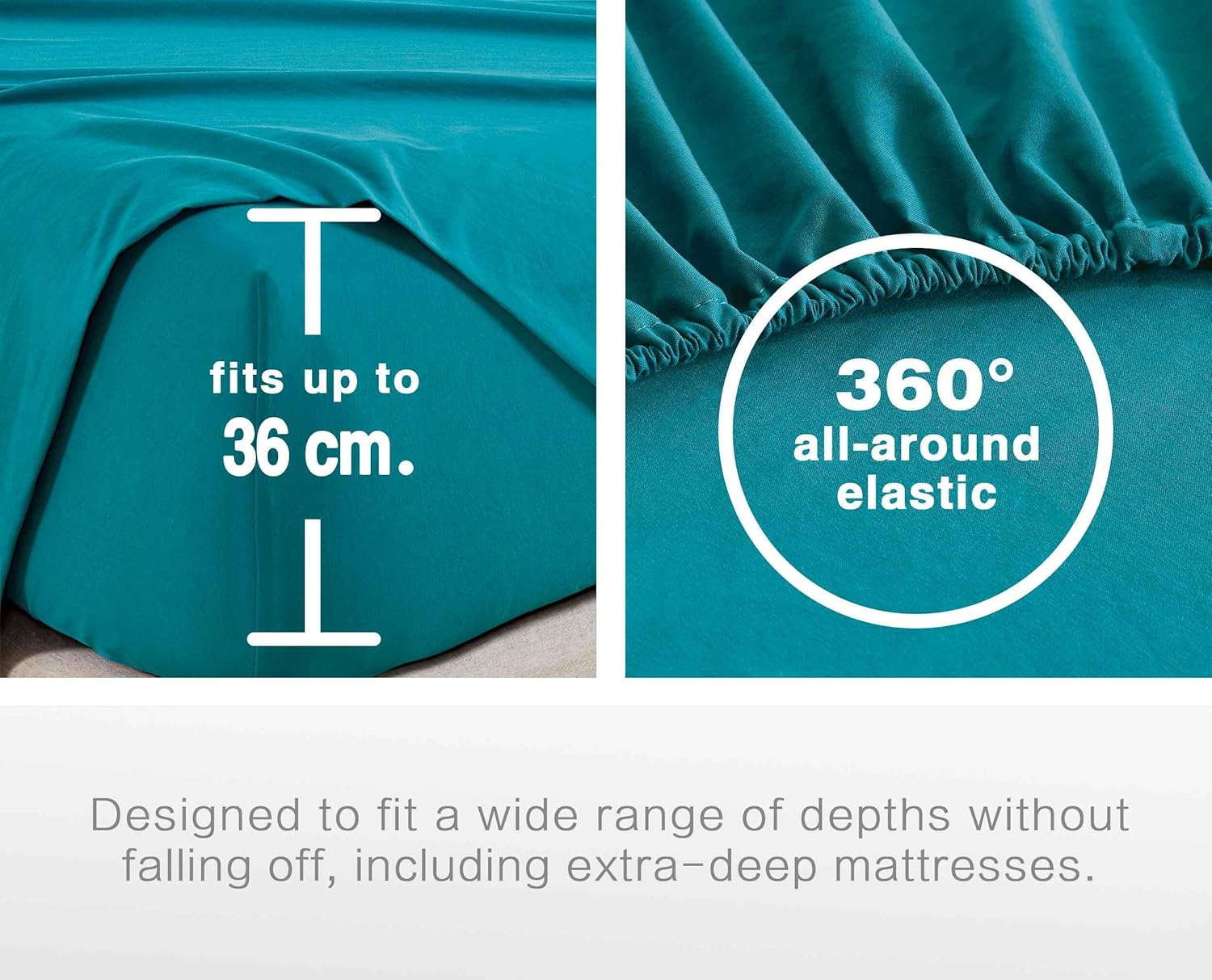 Vintage Washed Microfibre Sheet Set (Teal, King Single)
