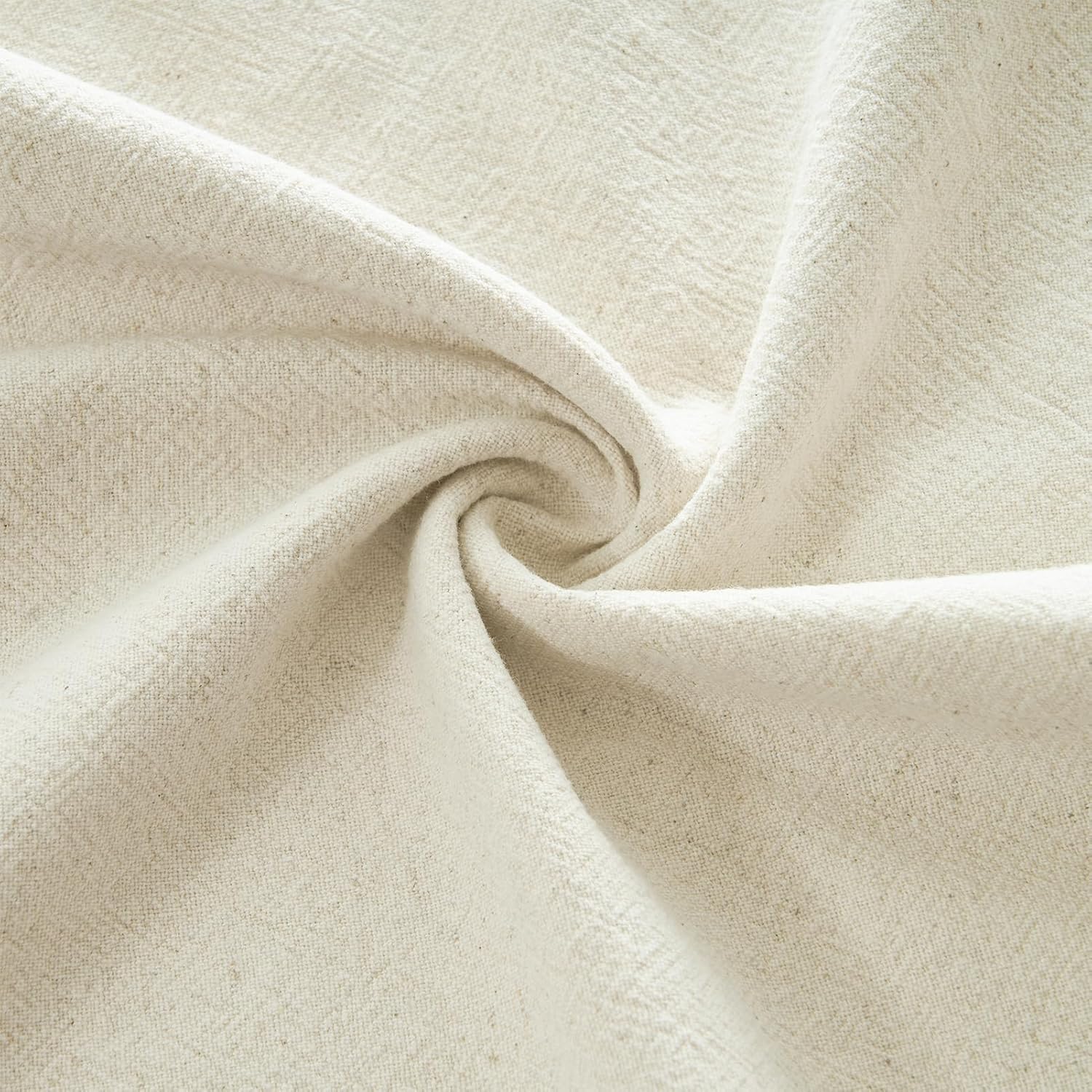Linen Cushion Covers - 30% Linen 70% Cotton Blend, Soft & Breathable with Hidden Zipper Design - Linen, 45cm x 45cm (Twin Pack)
