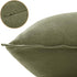 Linen Cushion Covers - 30% Linen 70% Cotton Blend, Soft & Breathable with Hidden Zipper Design - Olive Green, 30cm x 50cm (Twin Pack)