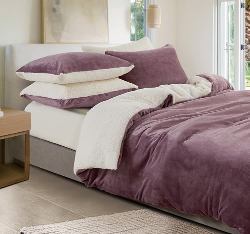 2-in-1 Teddy Sherpa Quilt Cover Set (Mve, Super King)