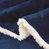 2-in-1 Teddy Sherpa Quilt Cover Set (Navy Blue, Super King)