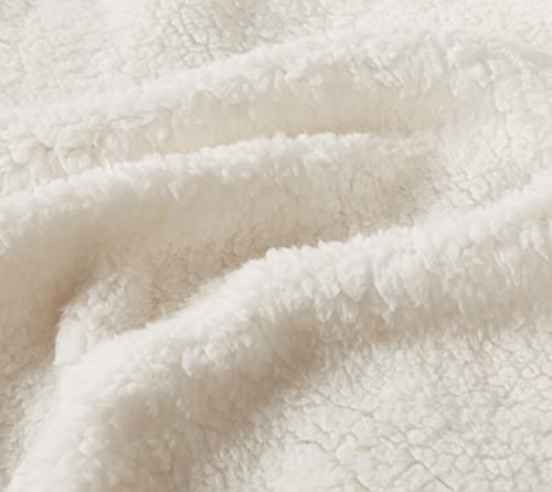 2-in-1 Teddy Sherpa Quilt Cover Set (Navy Blue, Super King)