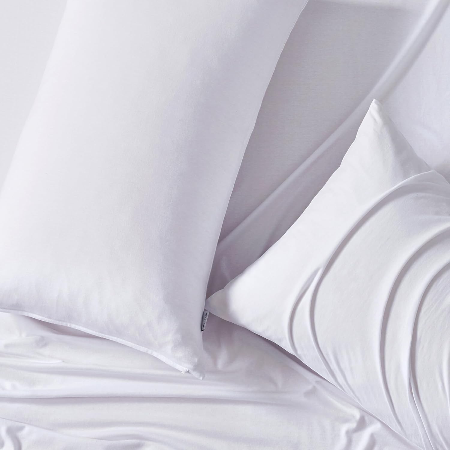 100% Jersey Cotton Quilt Cover Set - White - Super King