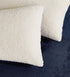 Teddy Sherpa Twin-Pack Standard Pillowcases - Soft Reversible Velvet & Sherpa Cushion Covers - Machine Washable with Zipper Closure -  48x73cm - Navy Blue