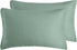 Teddy Sherpa Twin-Pack Standard Pillowcases - Soft Reversible Velvet & Sherpa Cushion Covers - Machine Washable with Zipper Closure -  48x73cm - Sage Green