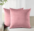 Twin-Pack Velvet Cushion Covers - Soft Microfibre Cushion Covers with Hidden Zipper (Blush, 45cm*45cm)
