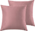 Twin-Pack Velvet Cushion Covers - Soft Microfibre Cushion Covers with Hidden Zipper (Blush, 45cm*45cm)