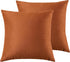 Twin-Pack Velvet Cushion Covers - Soft Microfibre Cushion Covers with Hidden Zipper (Terracotta, 45cm*45cm)