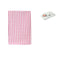 Checked Pink Bassinet Fitted Sheet with a Flat Sheet Sewed Attached