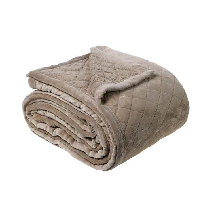 Bianca Mansfield Blanket Taupe Also Known as Silver Grey Queen/King