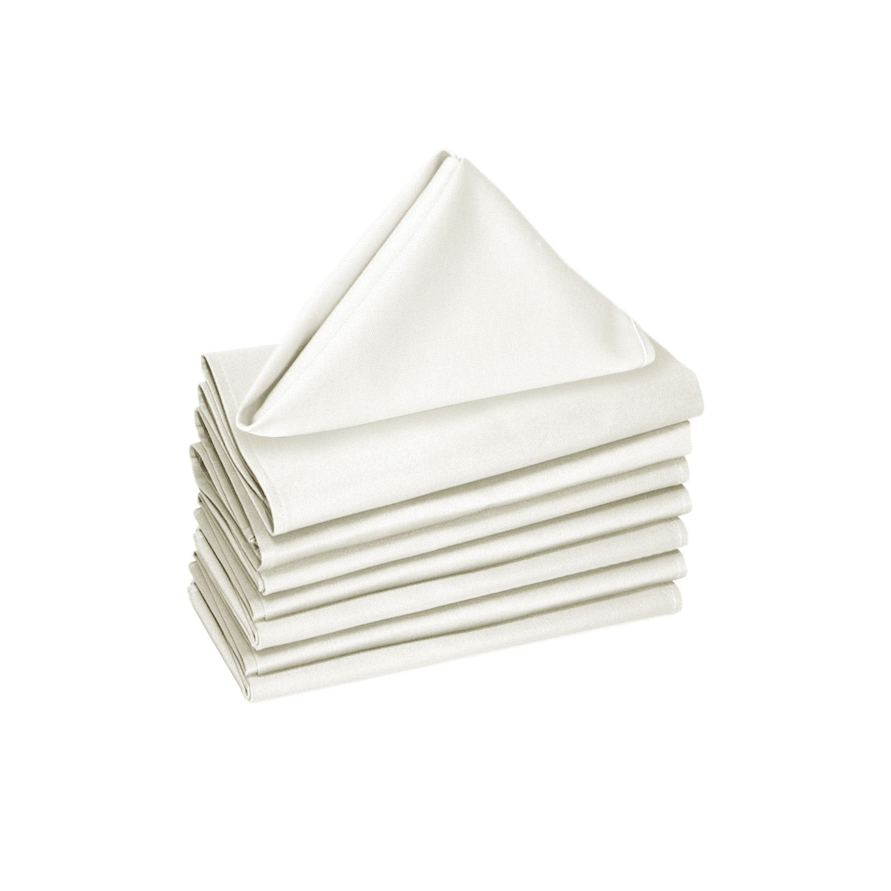 Set of 8 Poly Cotton Napkins Bright White