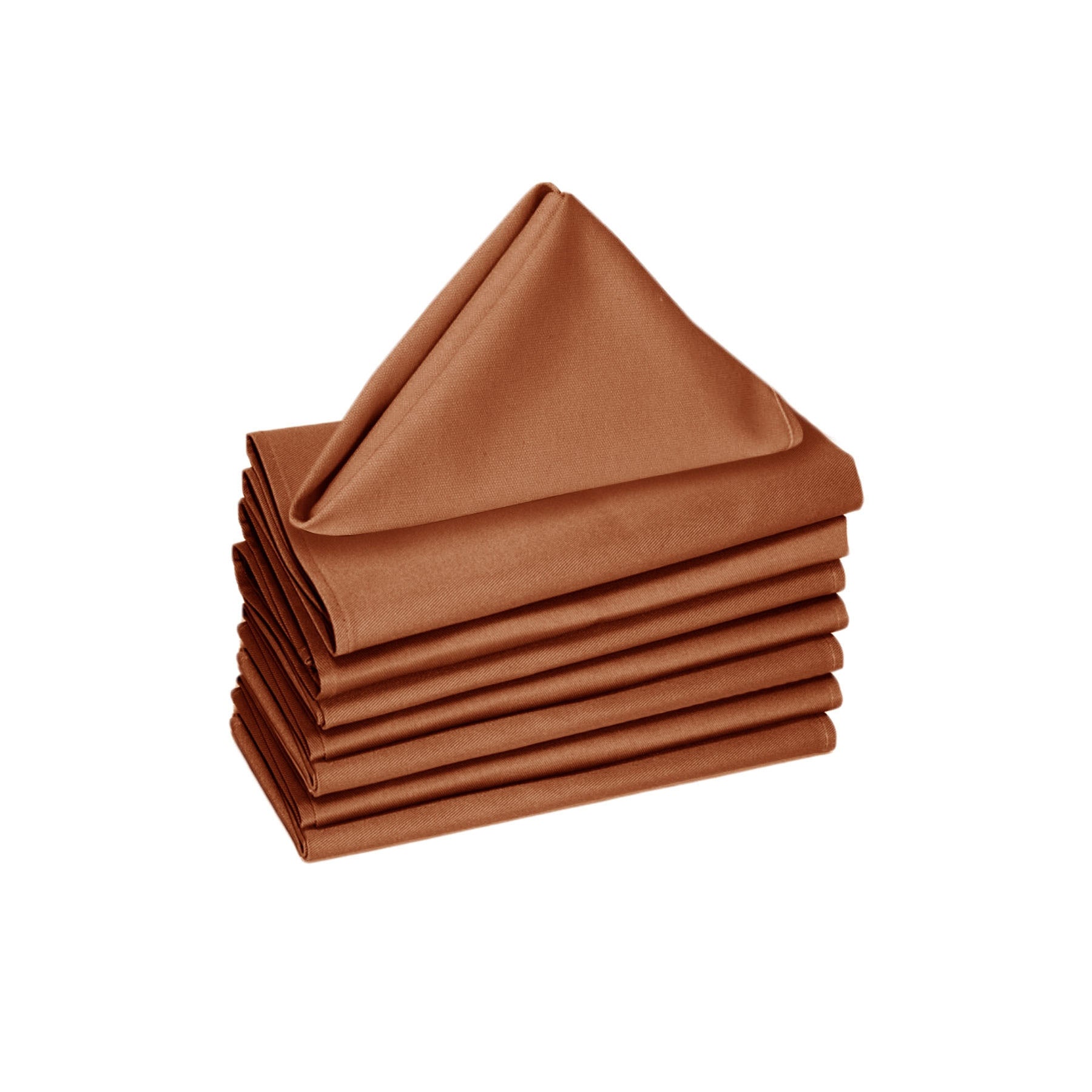 Set of 8 Cotton Napkins Copper