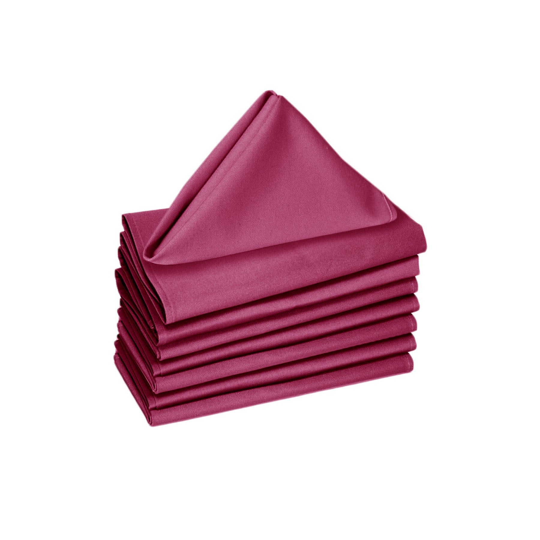 Set of 8 Cotton Napkins Fuschia