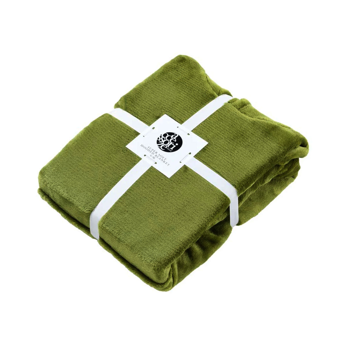 Accessorize Moss Green Super Soft Hooded Blanket Extra Large