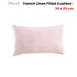 Vintage Design Homewares Blush French Linen Filled Cushion Oblong - 35cm x 55cm