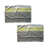 Pair of Microfiber Polyester Ali Neon Grey/Green Standard Pillowcases by Home Innovations