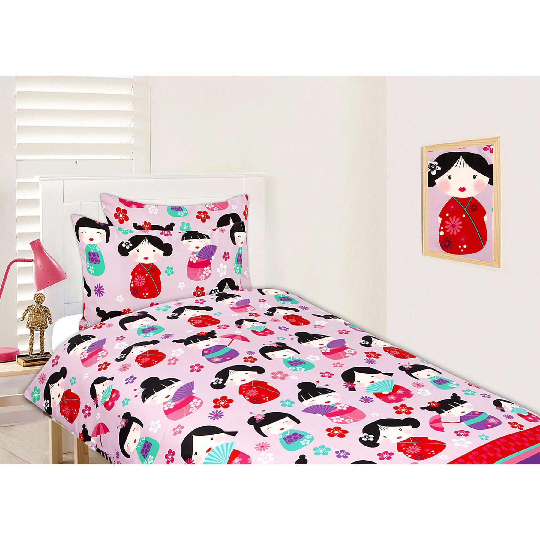 Glow in the Dark Quilt Cover Set China Doll Double