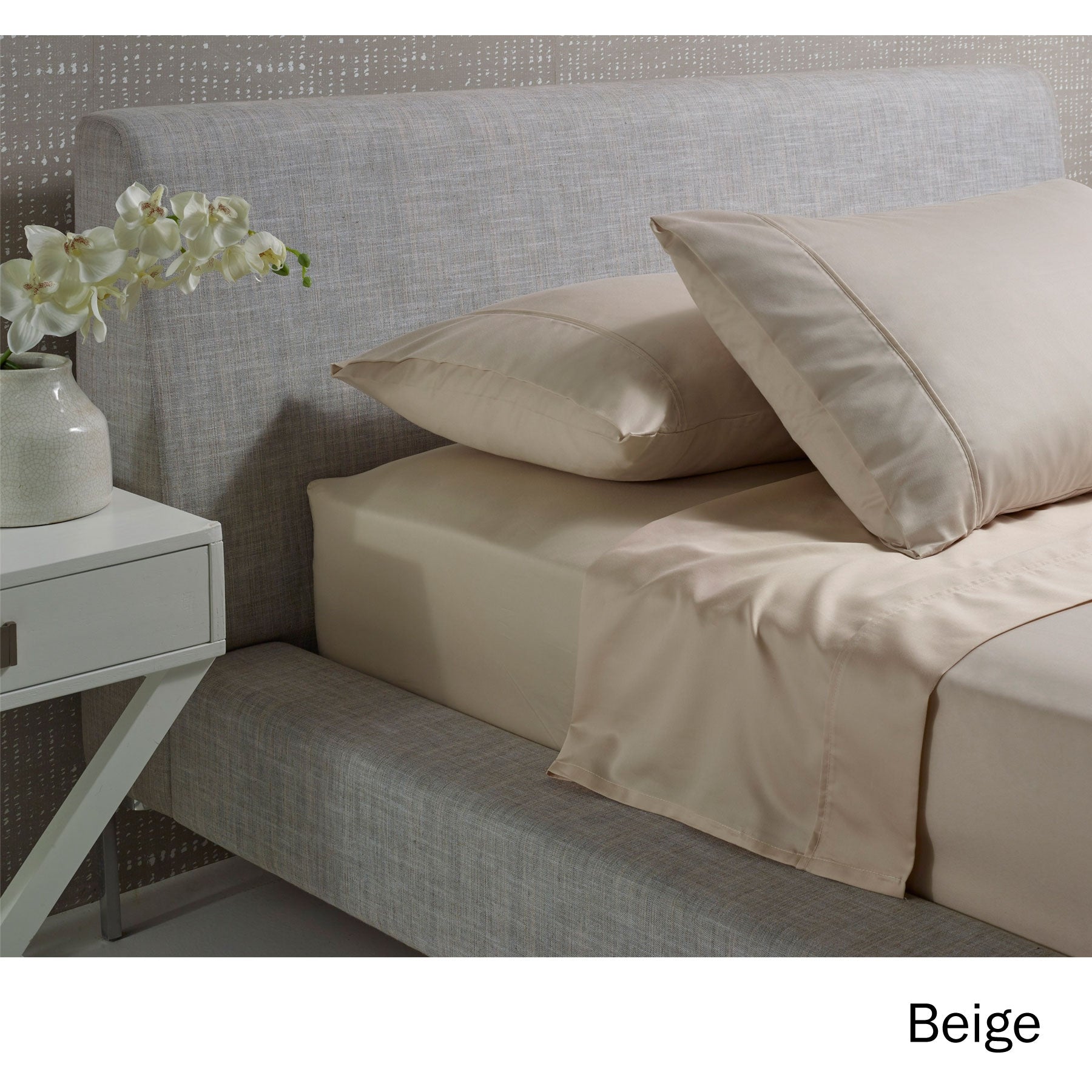 1000TC Cotton Rich Sheet Set Beige King