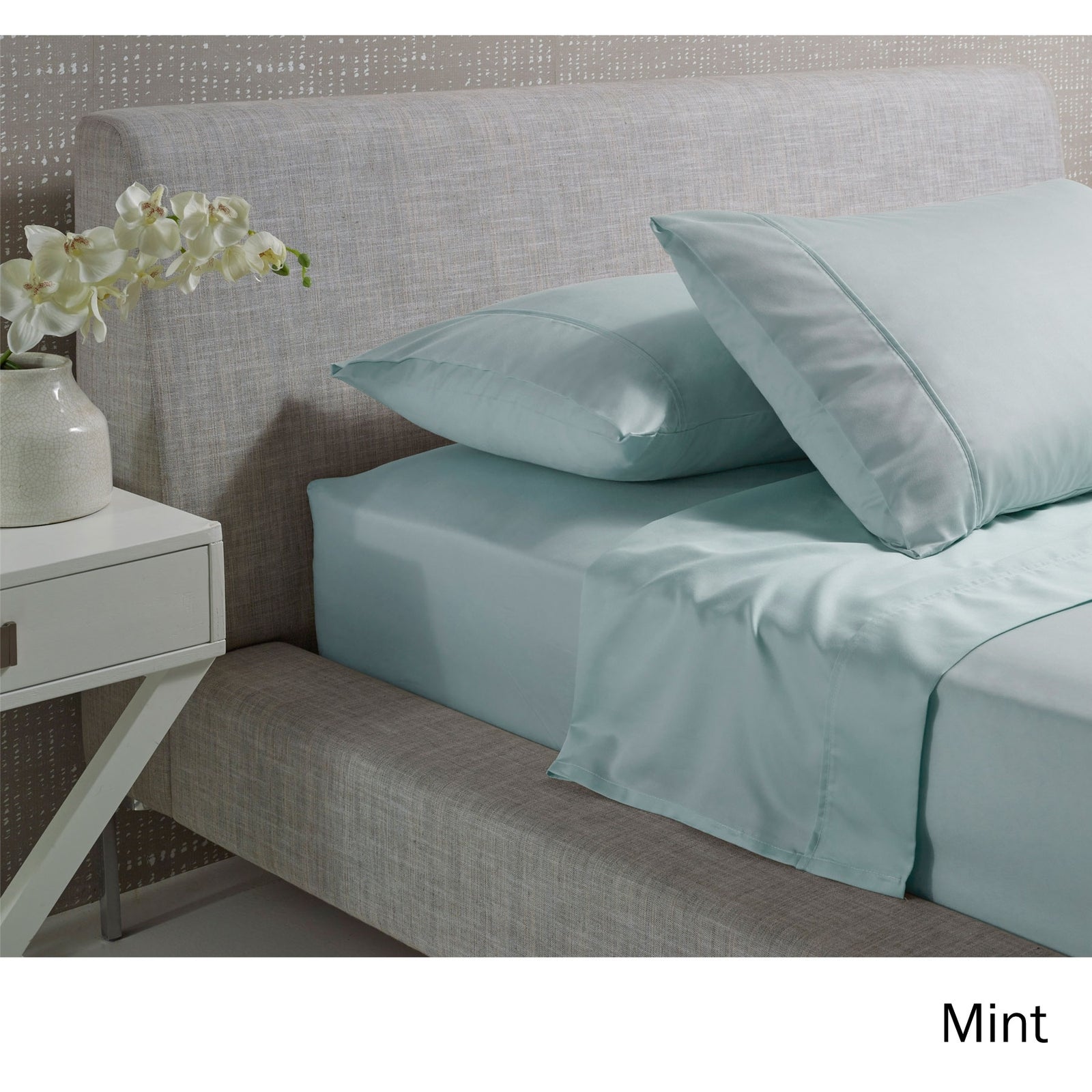 1000TC Cotton Rich Sheet Set Mint Queen