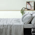 100% Linen Dove Grey Sheet Set DOUBLE