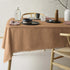 Gypsy Terracotta Fringed Washed Linen Cotton Tablecloth 150cm x 230cm