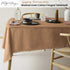 Gypsy Terracotta Fringed Washed Linen Cotton Tablecloth 150cm x 230cm