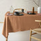 Vintage Design Homewares Helm Terracotta Washed Linen Cotton Tablecloth 180cm Diameter Round