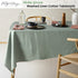 Helm Green Washed Linen Cotton Tablecloth 150cm x 230cm