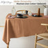 Vintage Design Homewares Helm Terracotta Washed Linen Cotton Tablecloth 150cm x 230cm