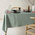 Vintage Design Homewares Helm Green Washed Linen Cotton Tablecloth 150cm x 300cm