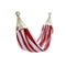 Red Striped Single Size Cotton Hammock 150 x 205 cm
