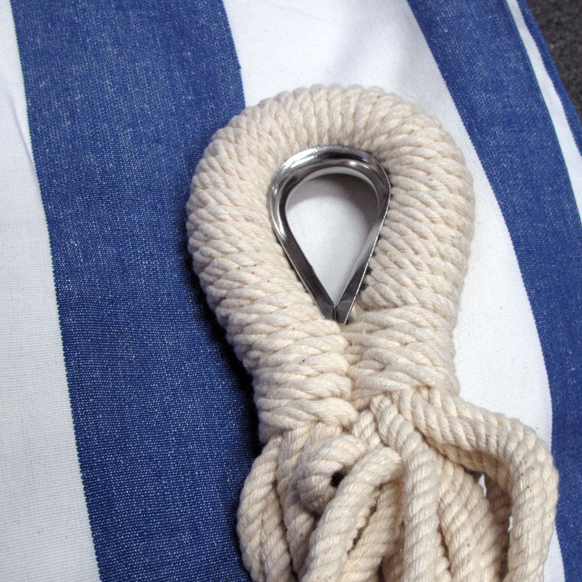 Red Striped Single Size Cotton Hammock 150 x 205 cm