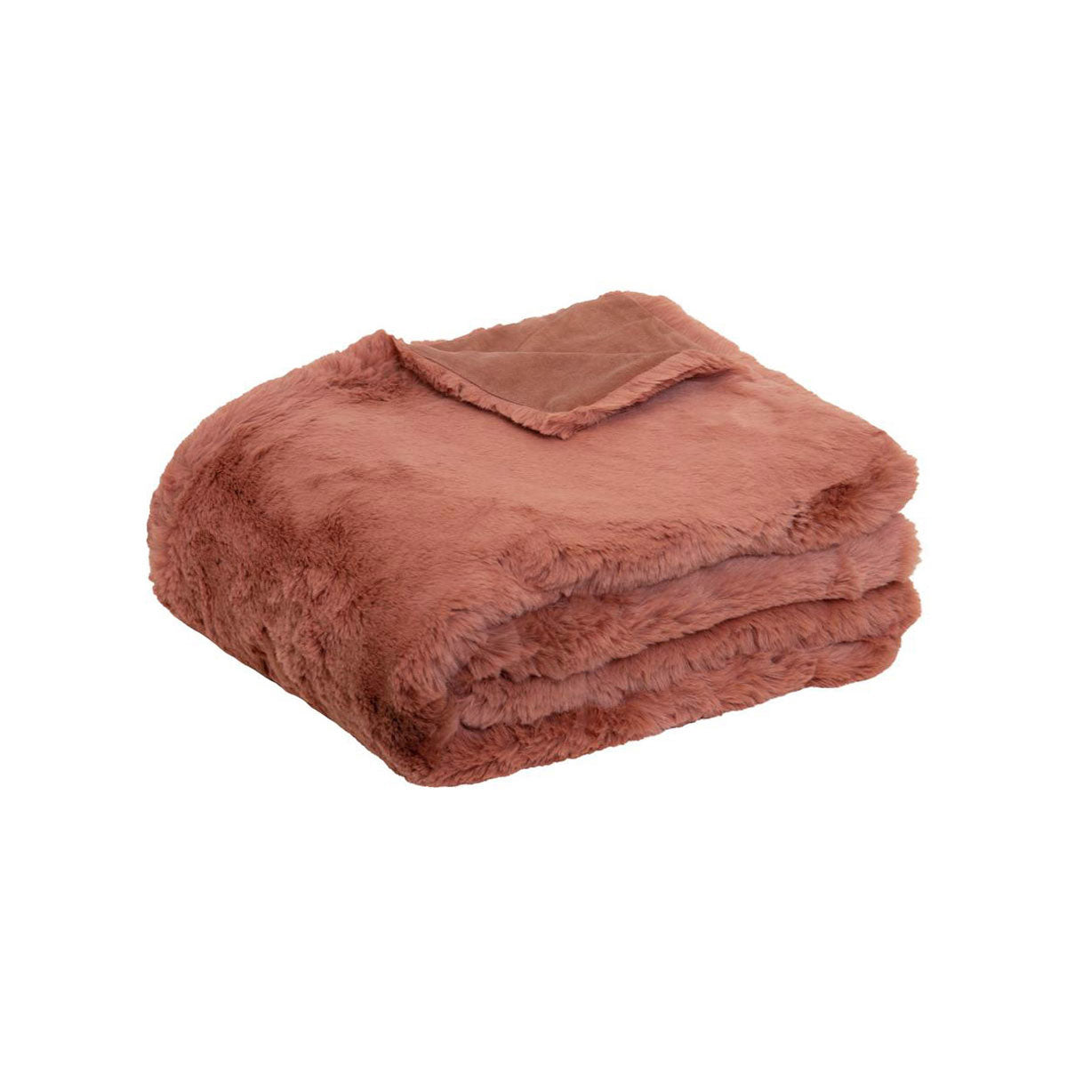 Arlo Faux Fur Throw Clay Pink