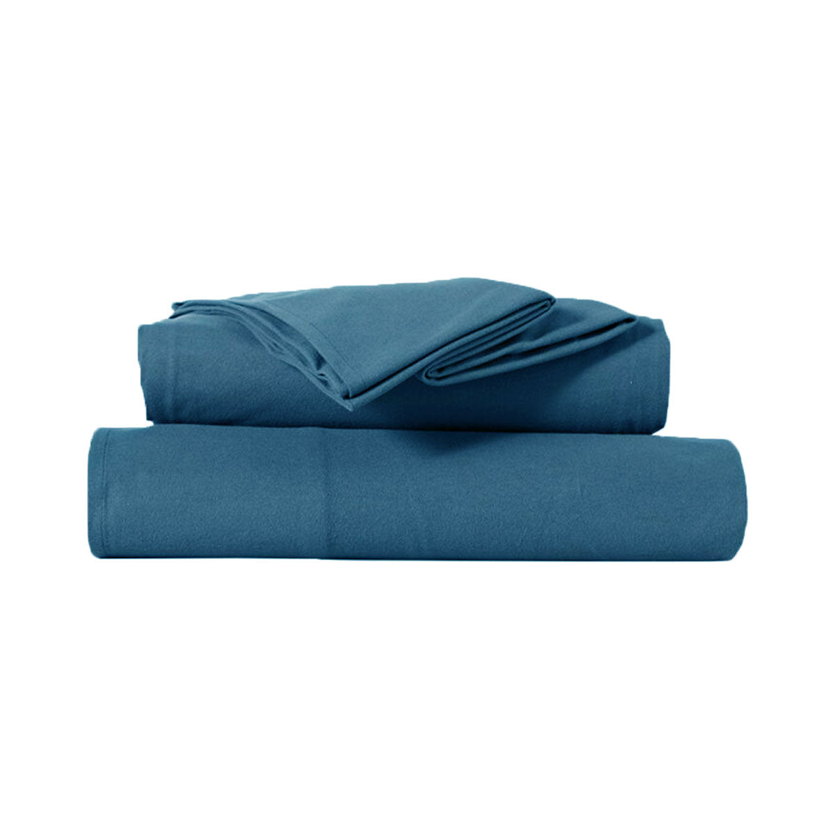 Ultra-Soft Micro Flannel Sheet Set 40 cm Wall Steel Blue Queen