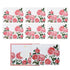 Set of 6 Heritage Rose Table Placemats 29x21x0.4 cm